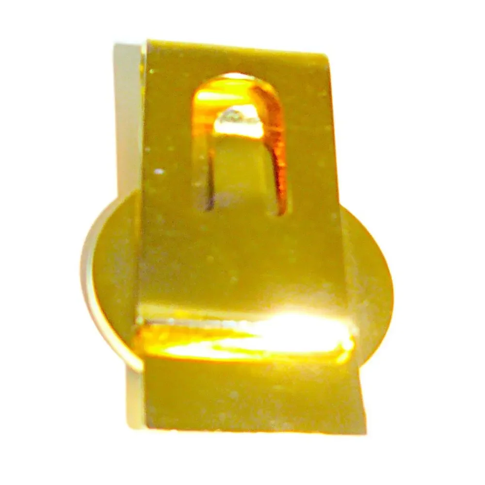 Vtg Golden Nugget Casino Gold Plated Money Clip Black Enamel Accent 2.1